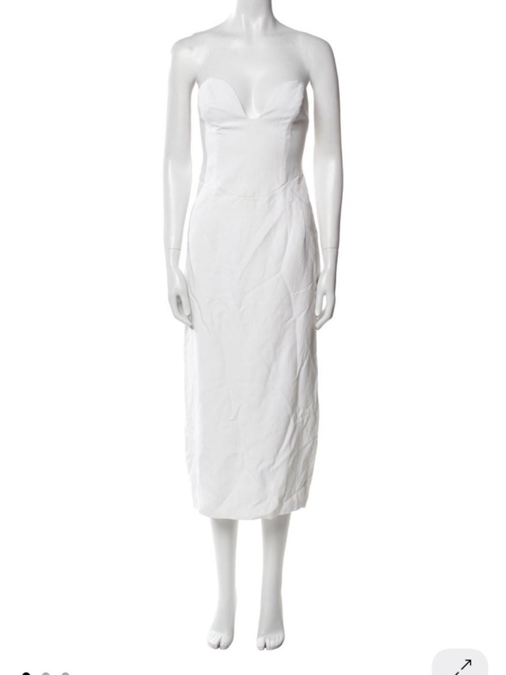 Mara Hoffman White Strapless Midi Dress